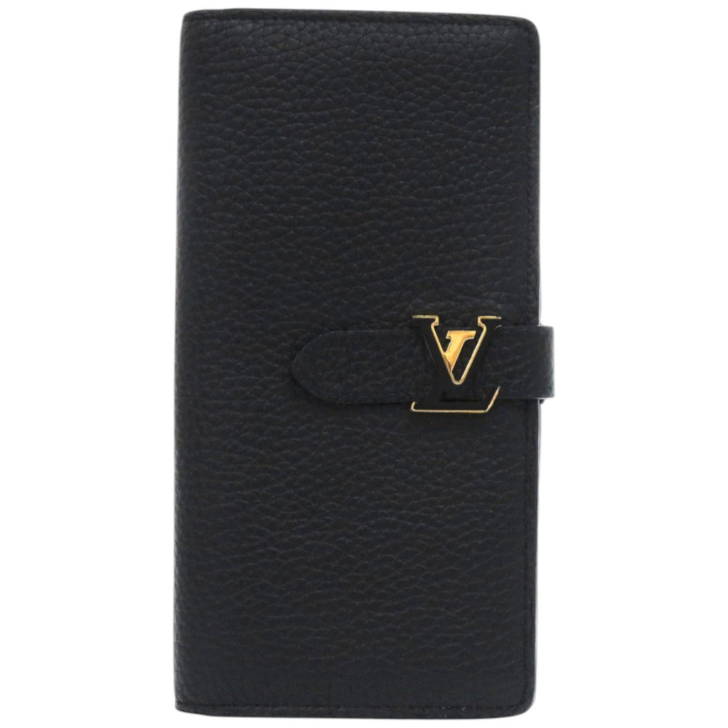 Louis Vuitton Black Noir Leather Long Wallet