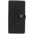 Louis Vuitton Black Noir Leather Long Wallet