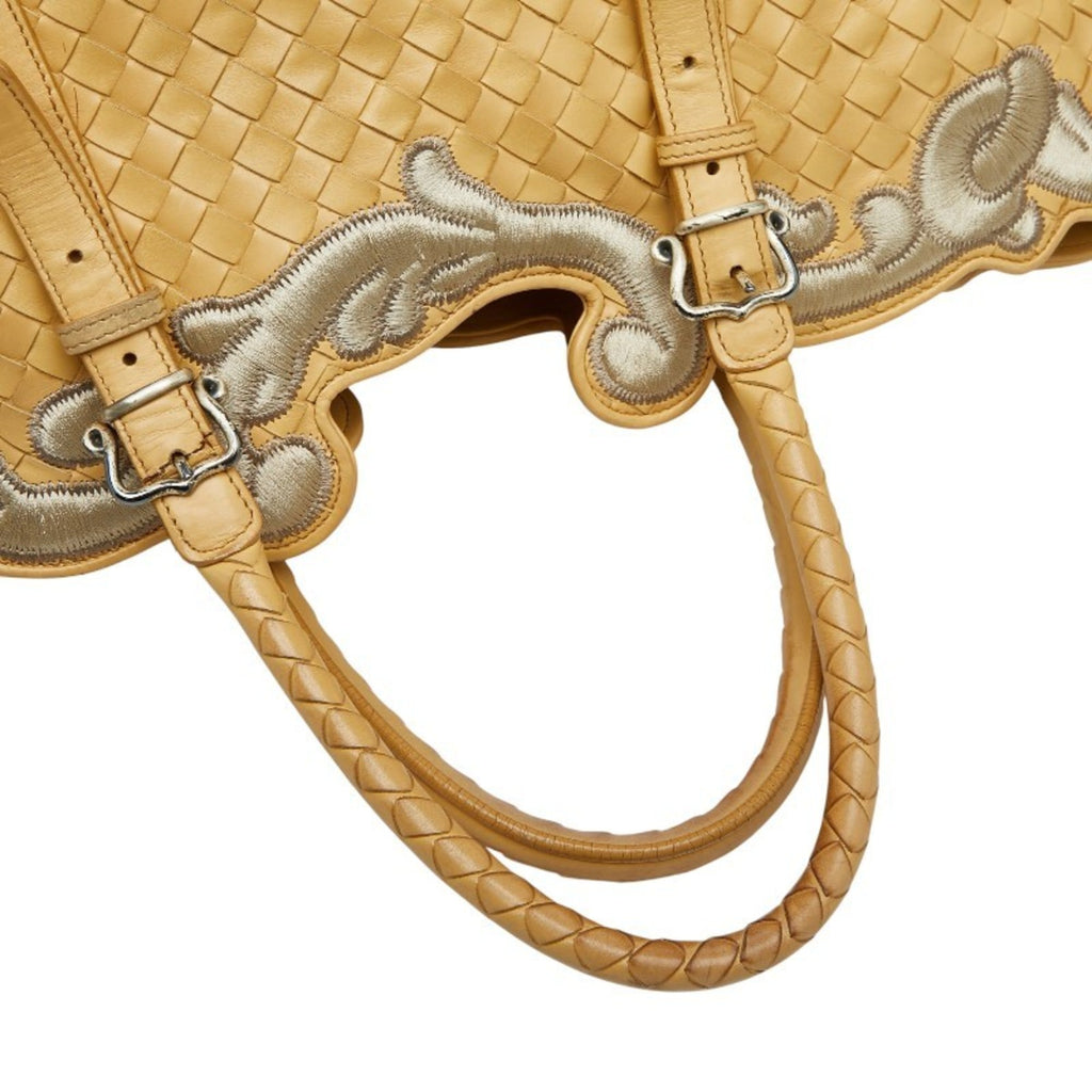 Bottega Veneta Yellow Leather Handbag Tote Bag