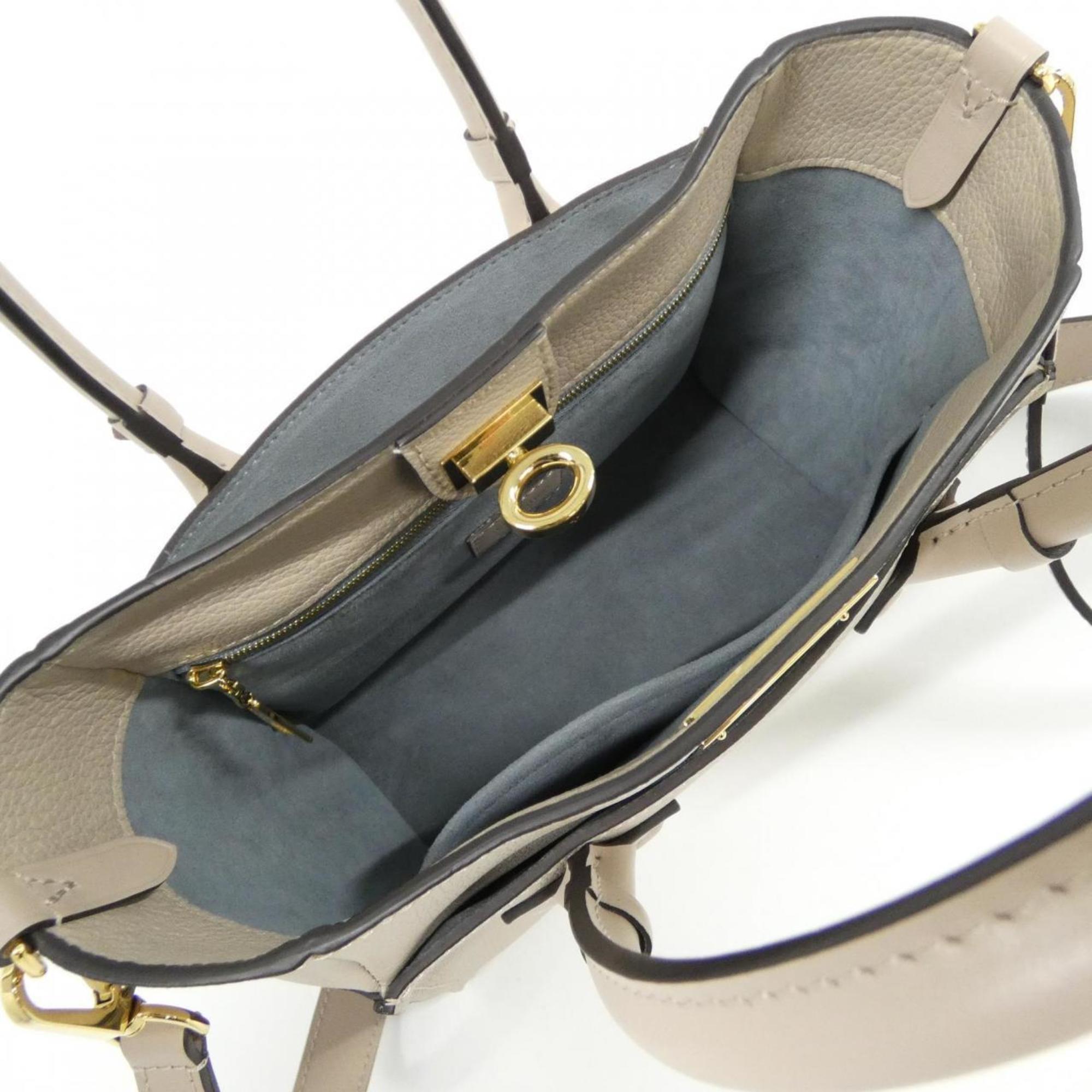 Louis Vuitton Grayish Coated Canvas Leather Handbag