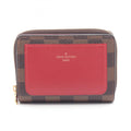 Louis Vuitton Brown Damier Canvas Red Color Damier Canvas Wallet