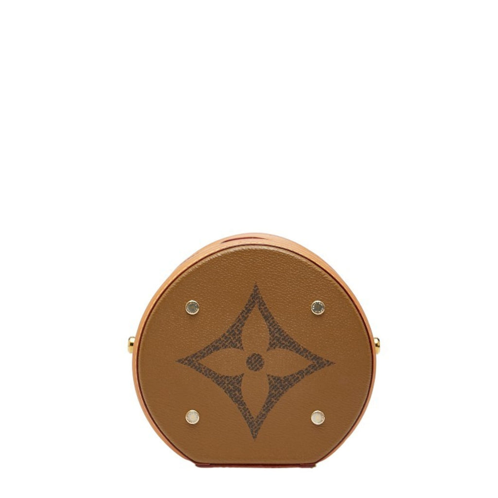 Louis Vuitton Brown Pvc Leather Shoulder Bag Vanity Bag