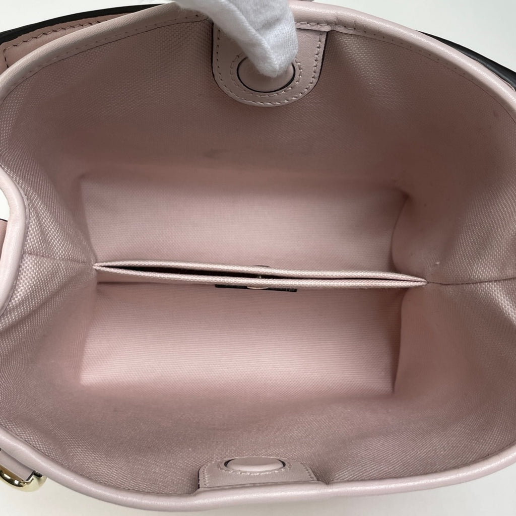 Gucci Pink Leather Handbag Shoulder Bag (Pre-Owned)