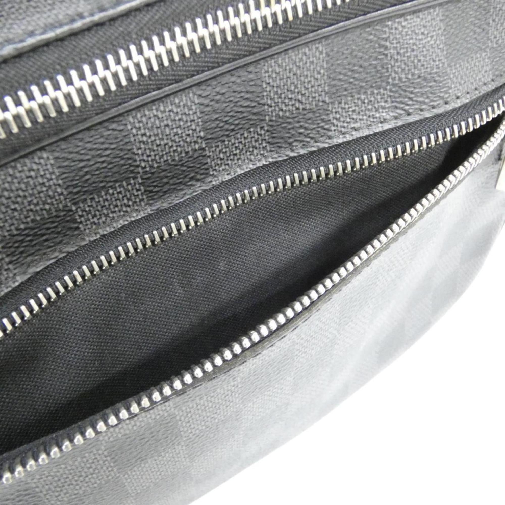 Louis Vuitton Black Graphite Coated Canvas Shoulder Bag