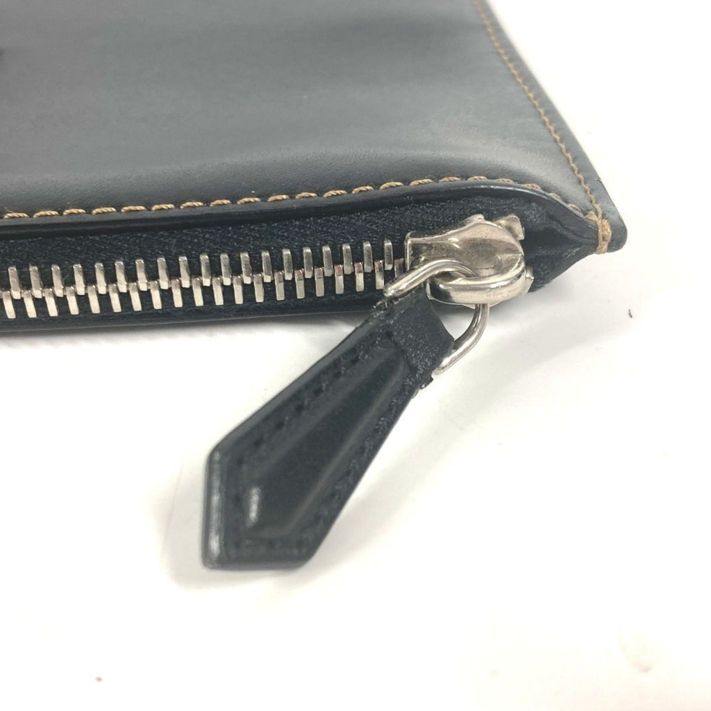 Fendi Black Brown Leather Clutch Bag