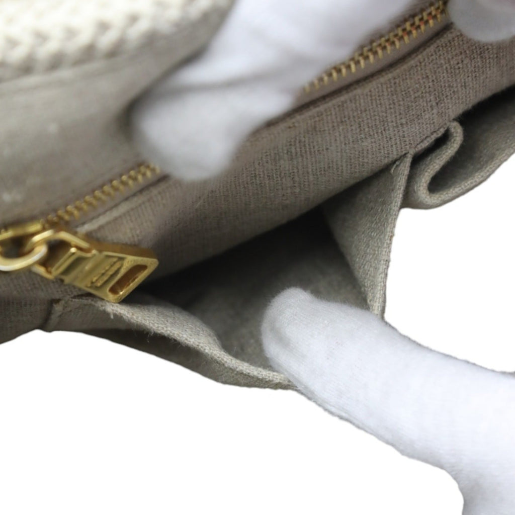 Prada Beige Canvas Tote Bag