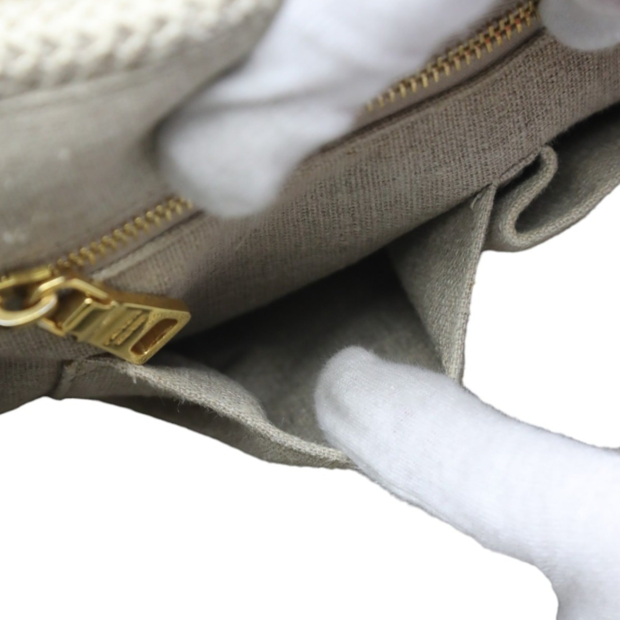 Prada Beige Canvas Tote Bag