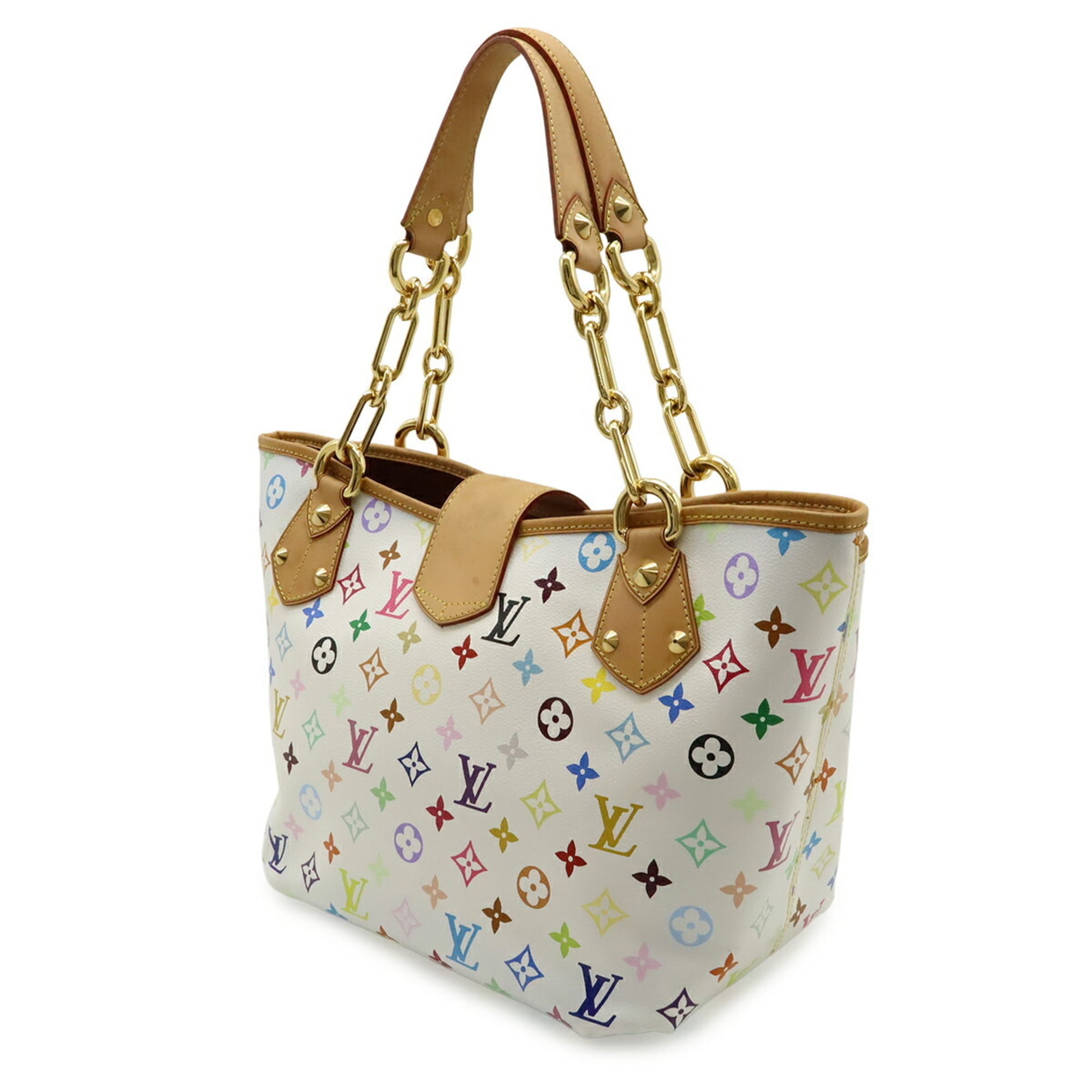Louis Vuitton Blanc Monogram Multi-Color White Monogram Multicolore Pvc Coated Canvas Shoulder Bag Tote Bag
