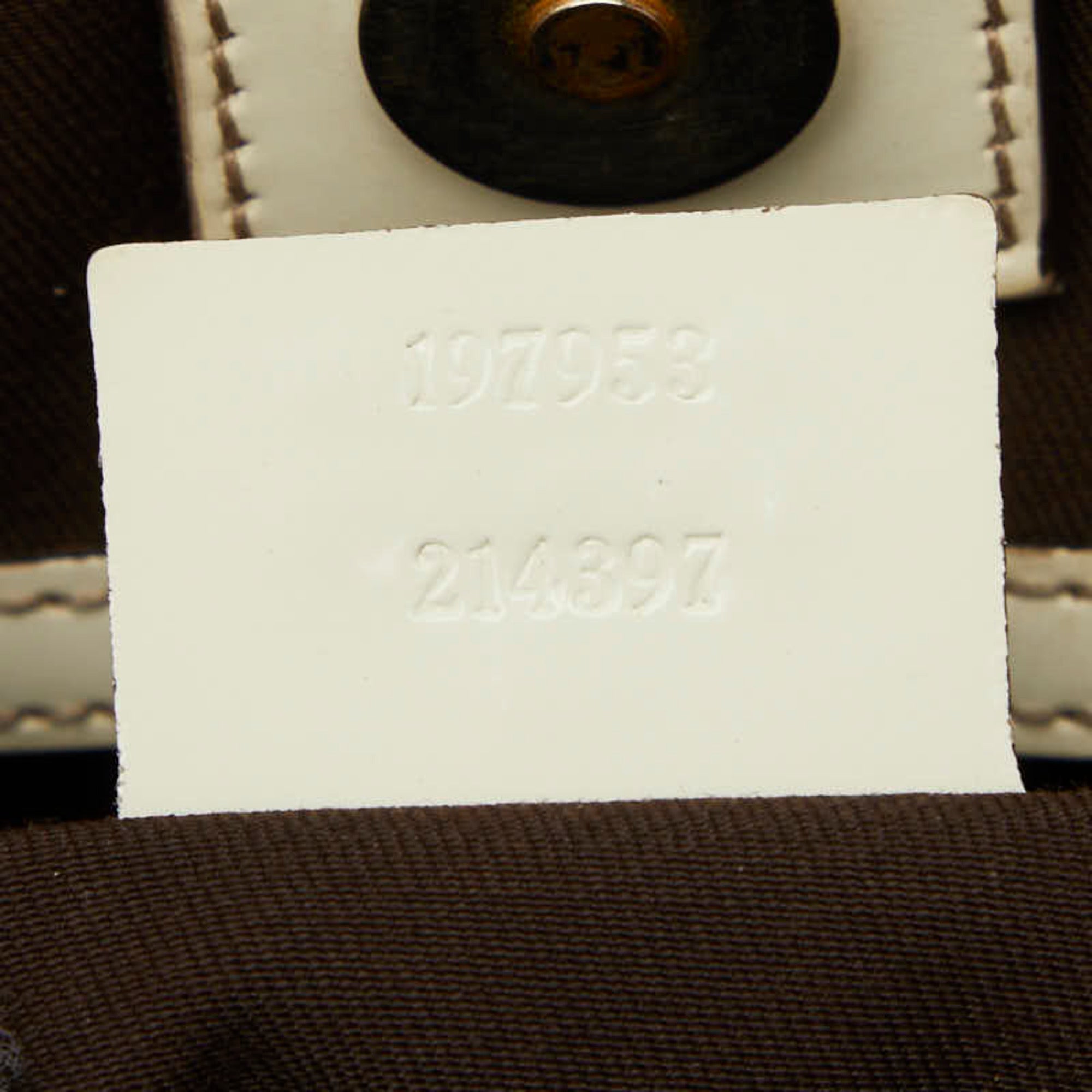 Gucci Beige White Pvc Patent Leather Tote Bag (Pre-Owned)