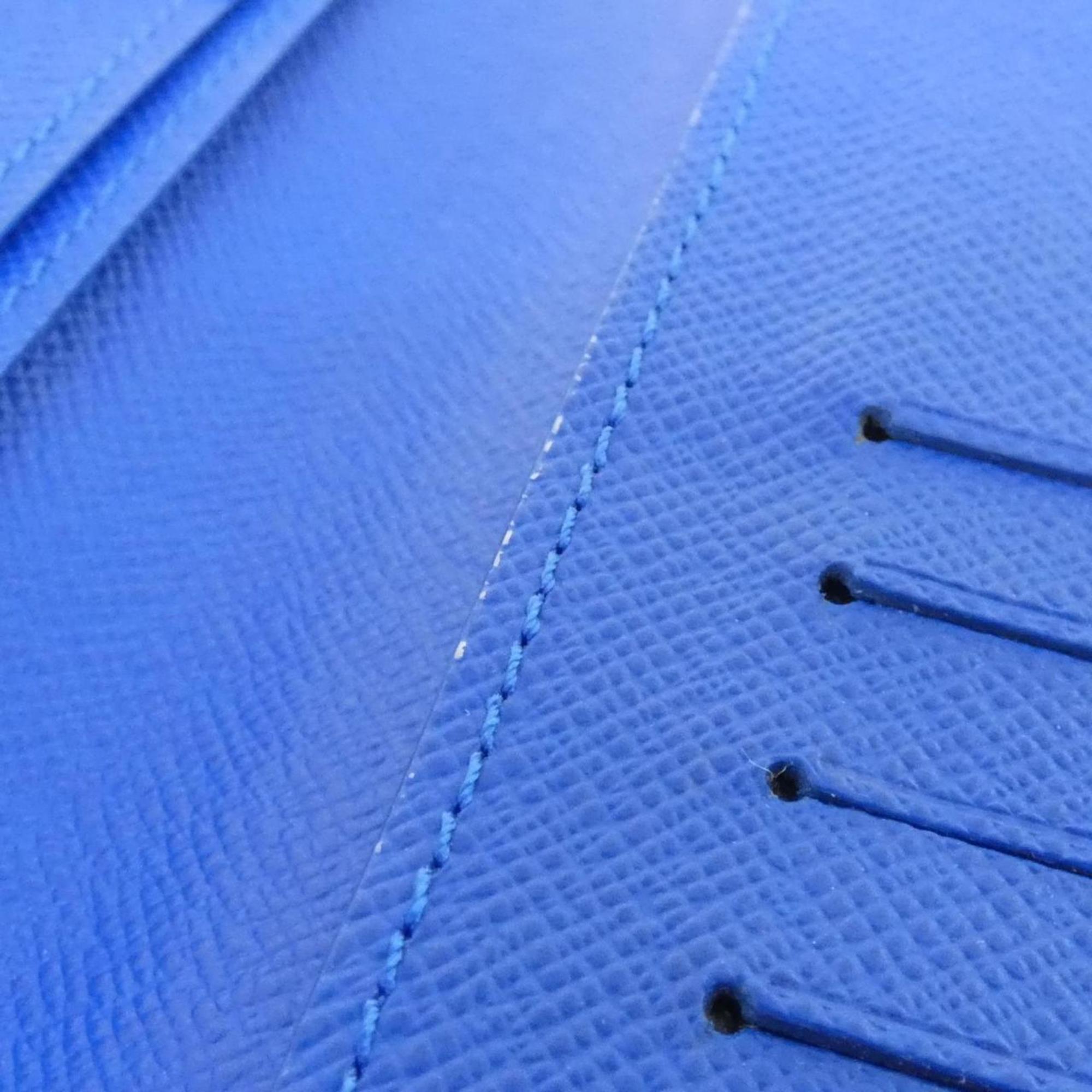 Louis Vuitton Black Blue Leather Long Wallet