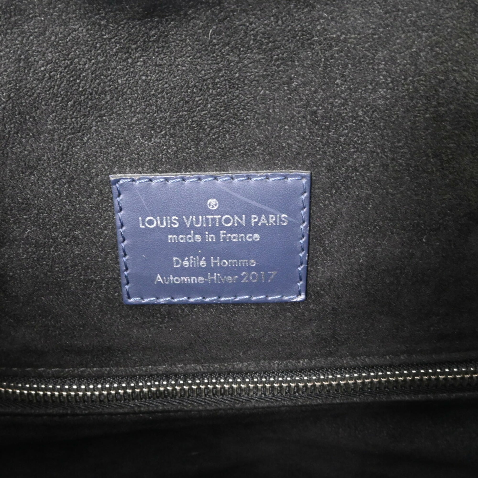 Louis Vuitton Black Blue Gray Monogram Eclipse Monogram Eclipse Epi Leather Backpack