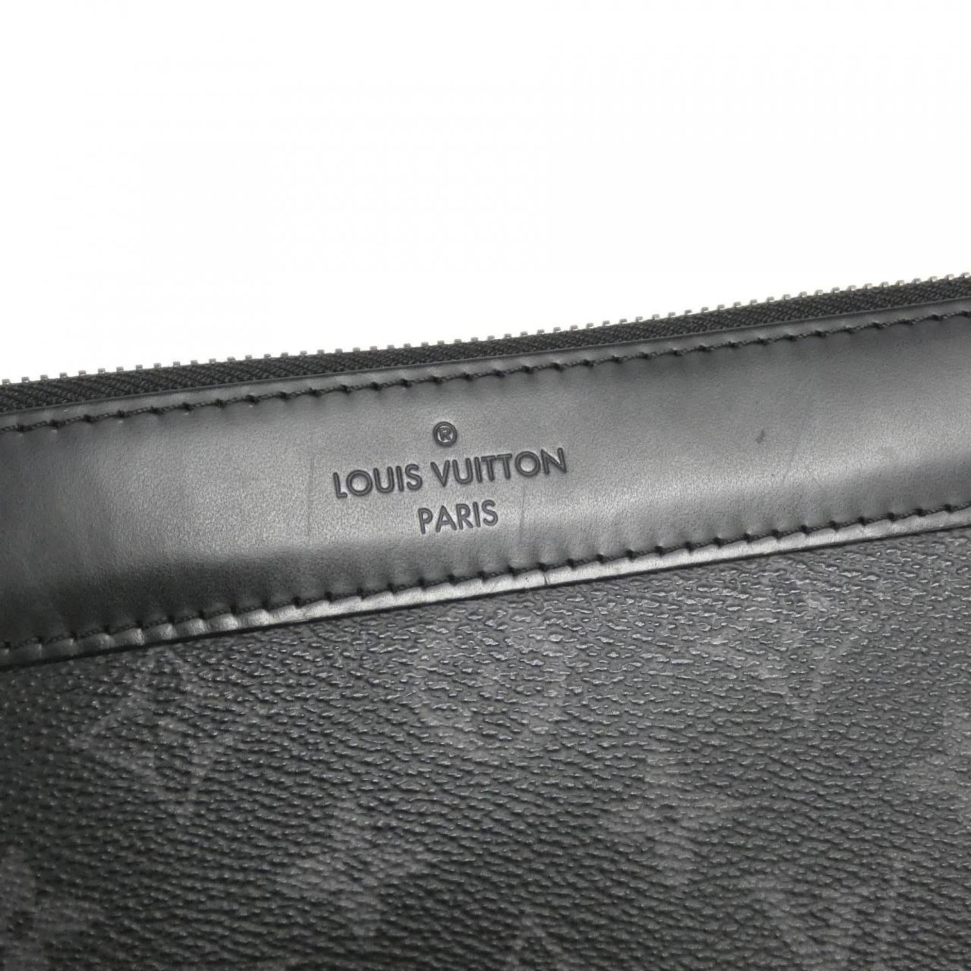 Louis Vuitton Black Coated Canvas Handbag Pochette