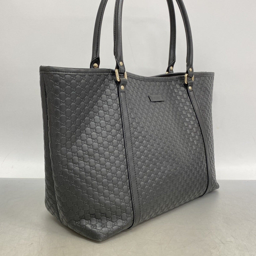 Gucci Black Leather Tote Bag (Pre-Owned)