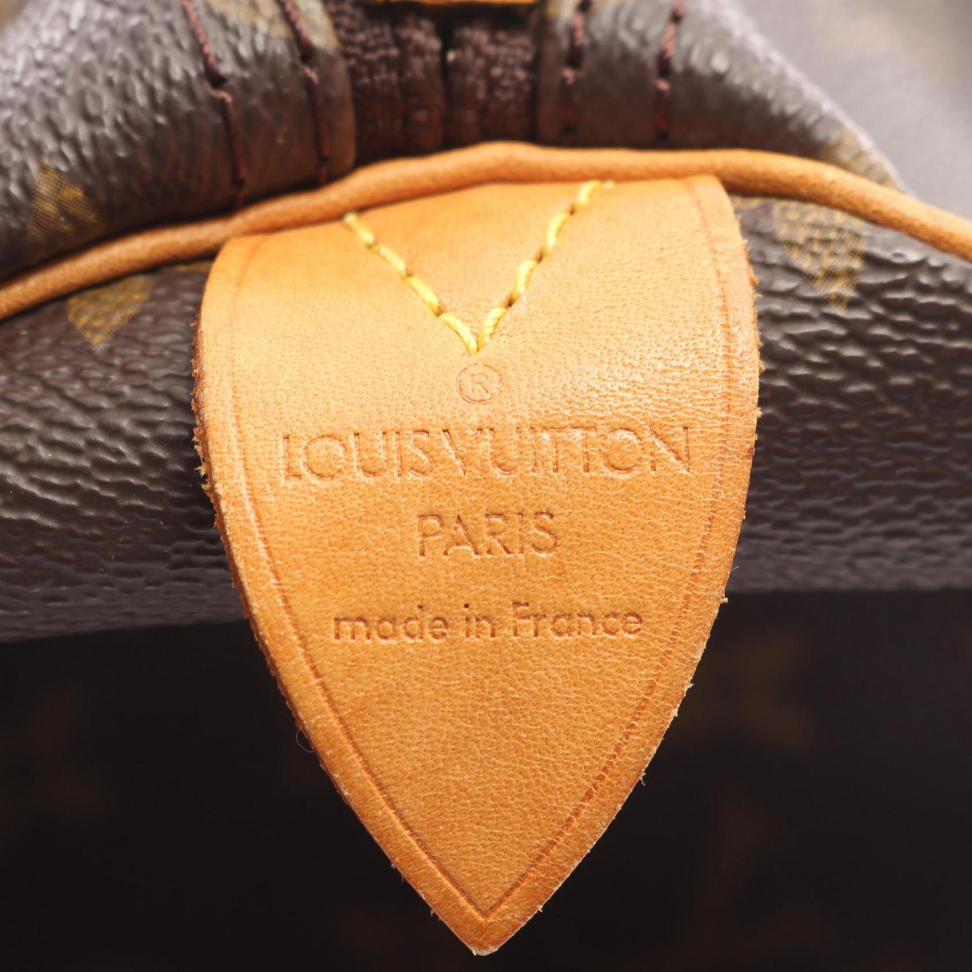 Louis Vuitton Brown Monogram Coated Canvas Leather Boston Bag