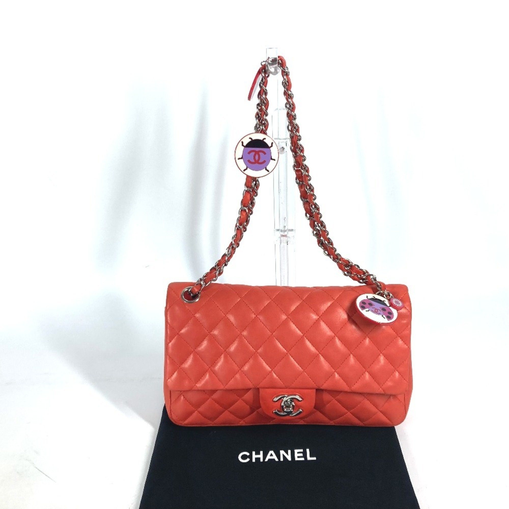 Chanel Red Color Leather Shoulder Bag