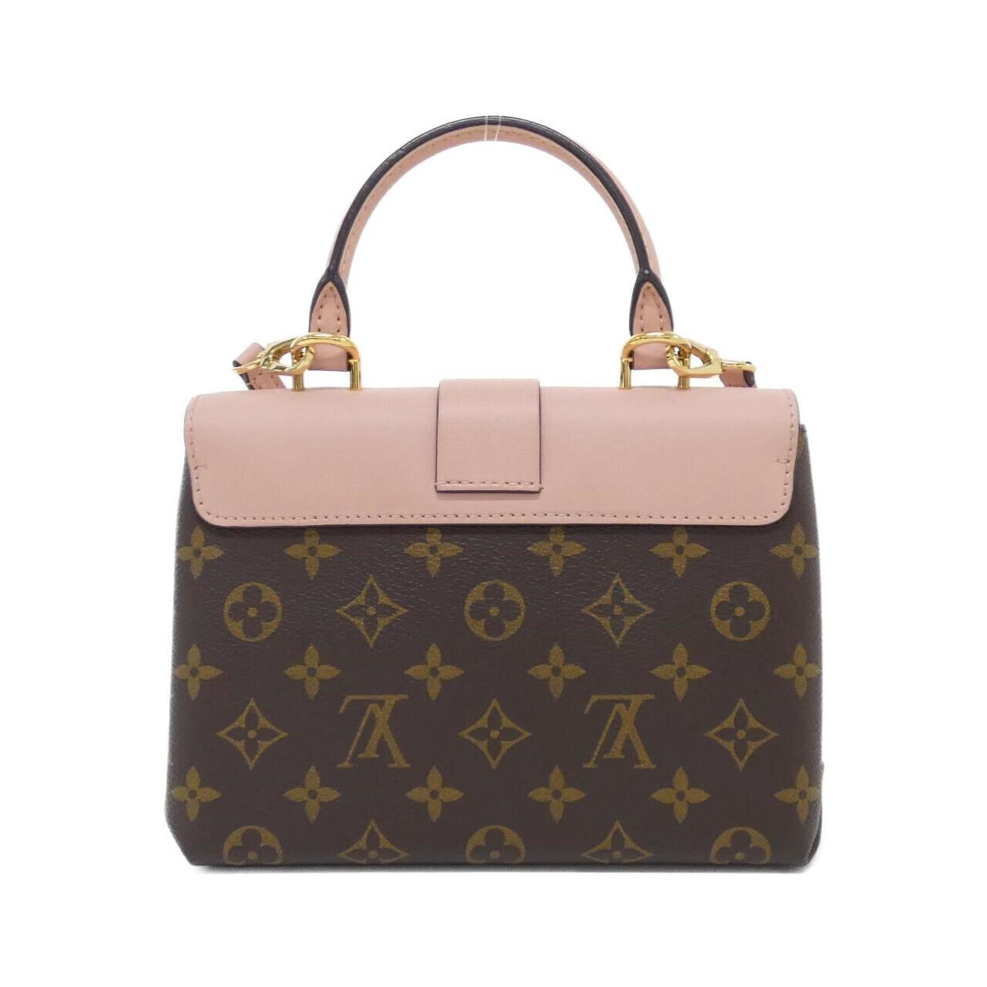 Louis Vuitton Marron Rose Poudre Coated Canvas Handbag