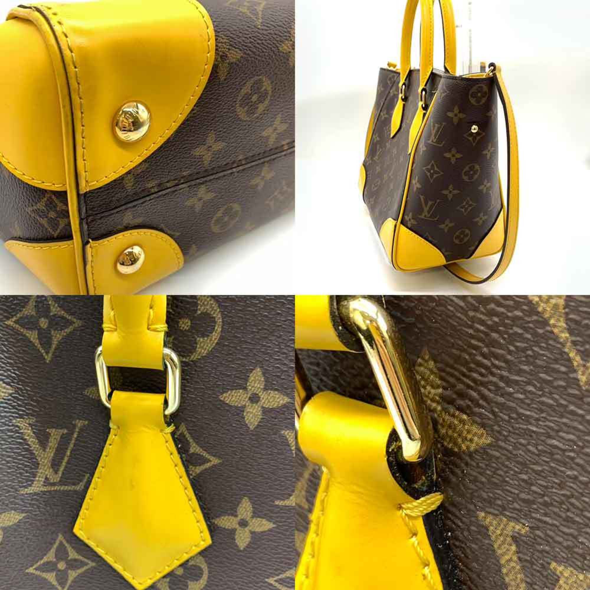 Louis Vuitton Brown Monogram Yellow Monogram Handbag Shoulder Bag