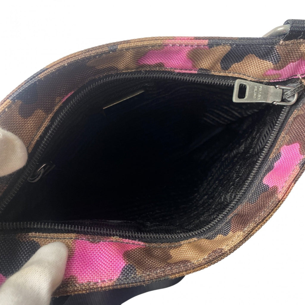 Prada Multi-Color Canvas Pochette Shoulder Bag
