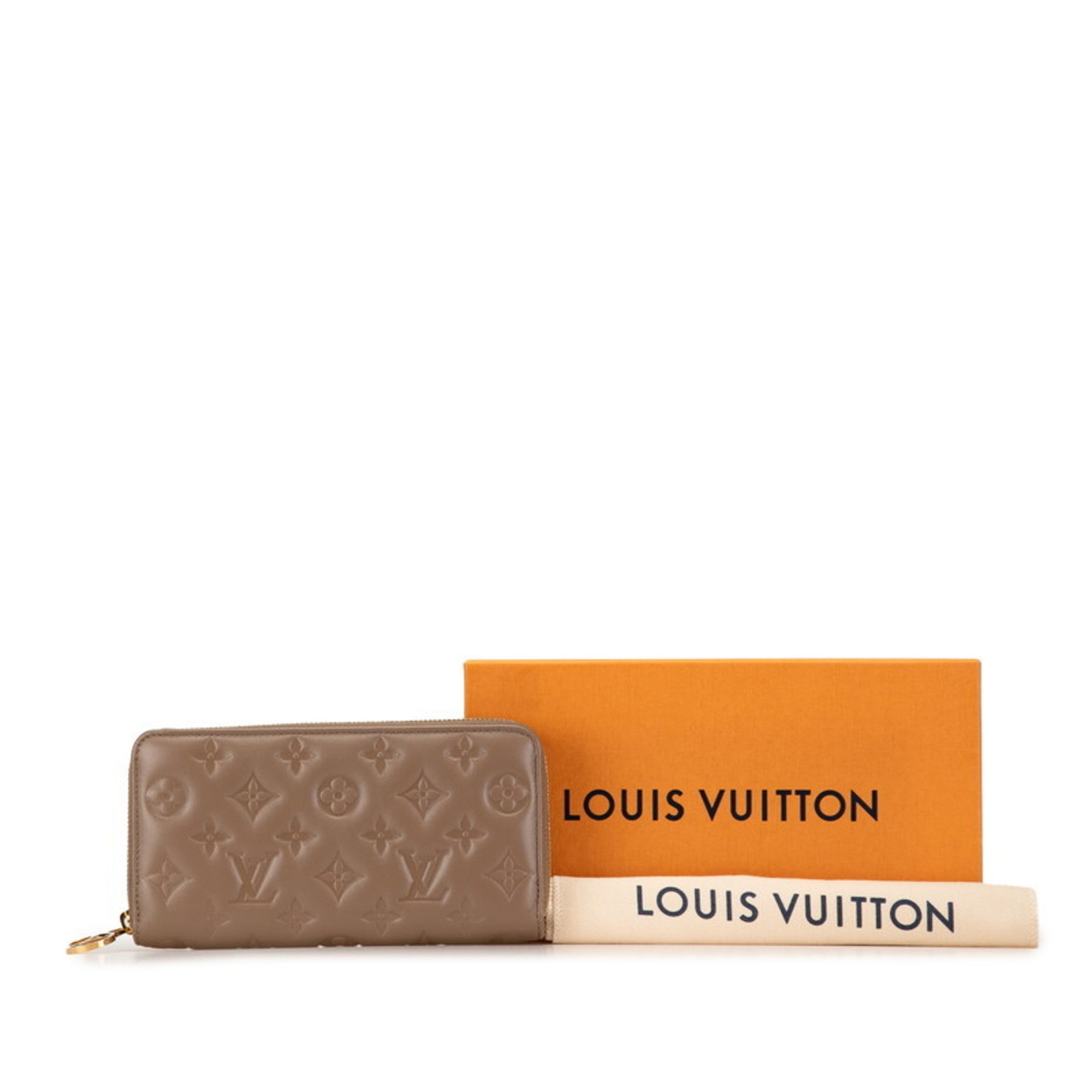 Louis Vuitton Beige Taupe Leather Coin Purse/Coin Case