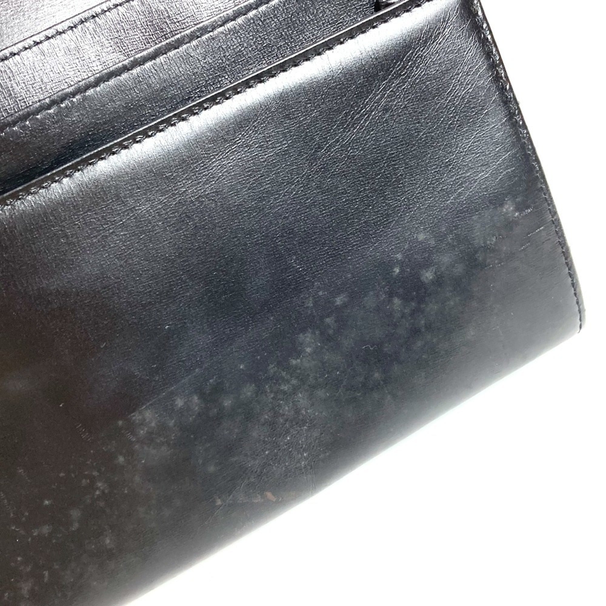 Louis Vuitton Black Leather Clutch Bag