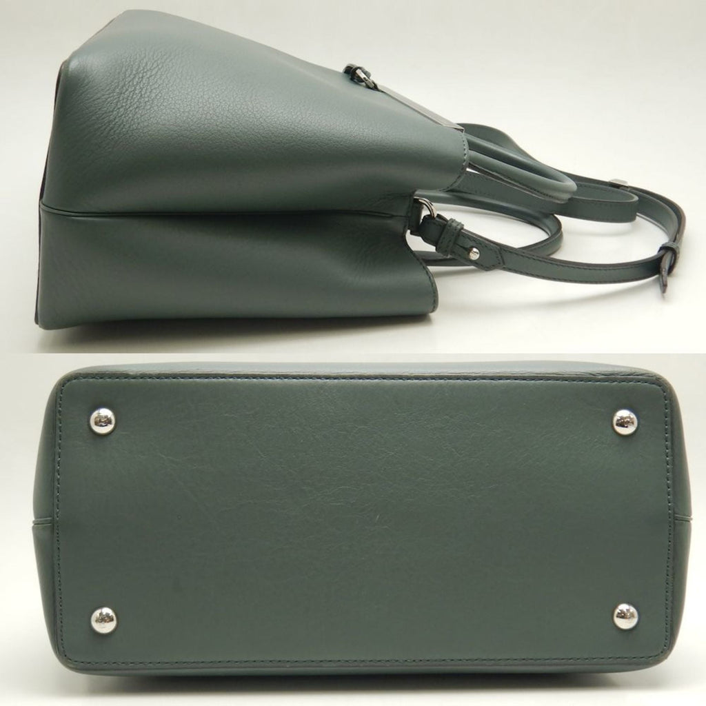Fendi Khaki Yellow Leather Handbag