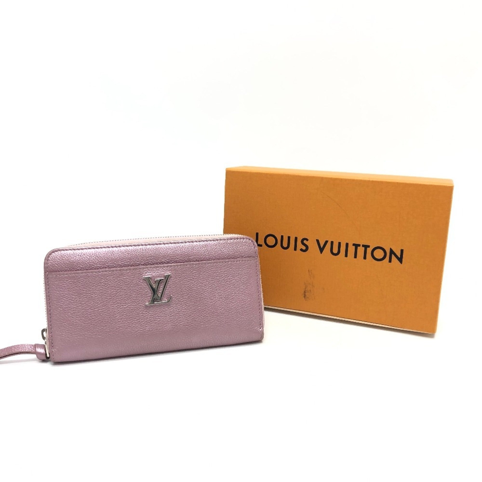 Louis Vuitton Metallic Pink Leather Long Wallet