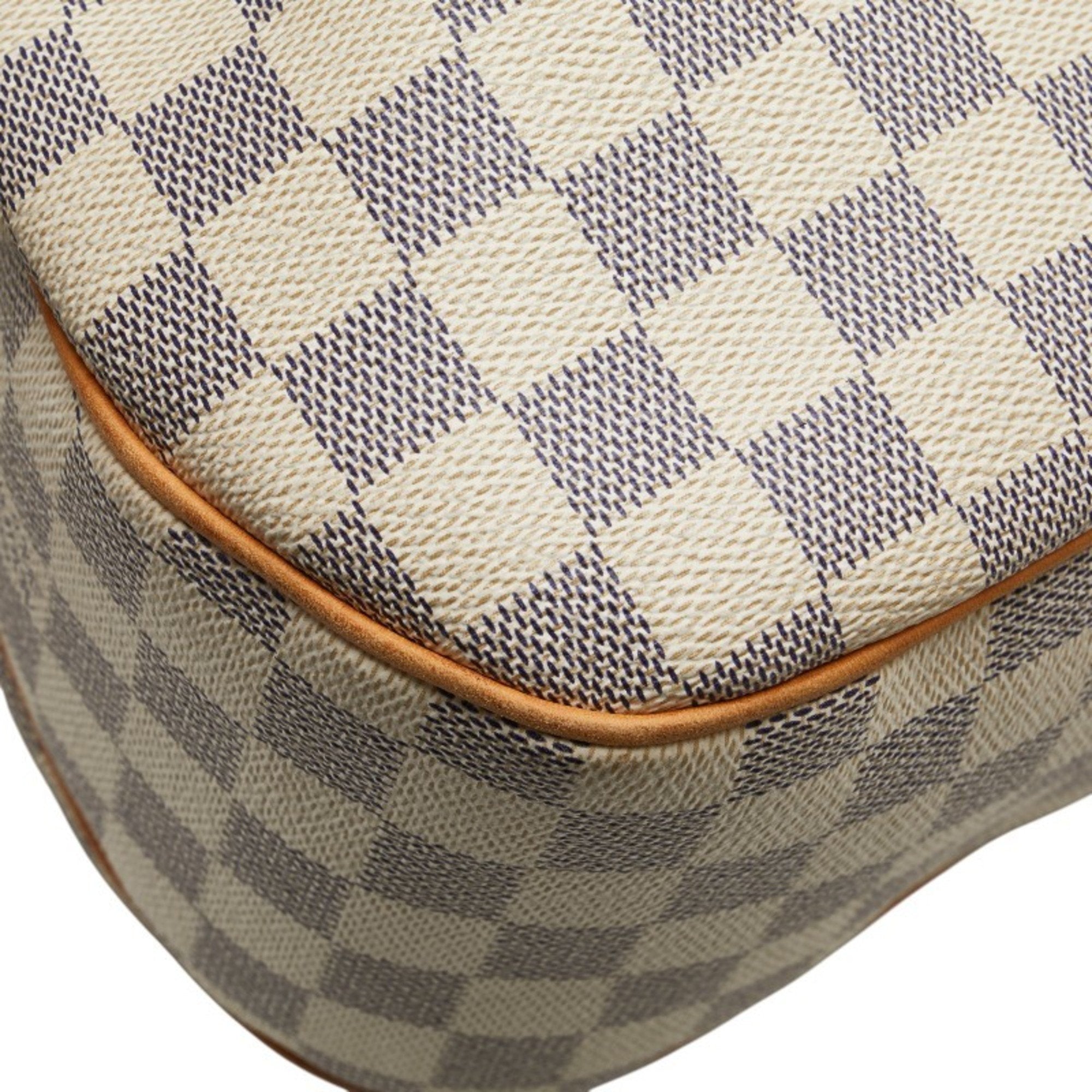 Louis Vuitton Damier Azur White Pvc Leather Shoulder Bag