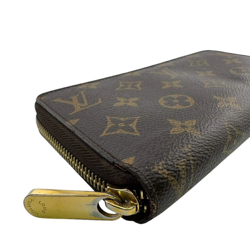 Louis Vuitton Brown Red Color Leather Long Wallet