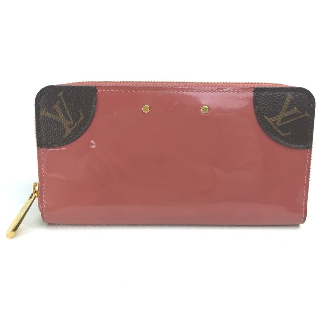 Louis Vuitton Monogram Monogram Pink Beige Monogram Patent Leather Long Wallet
