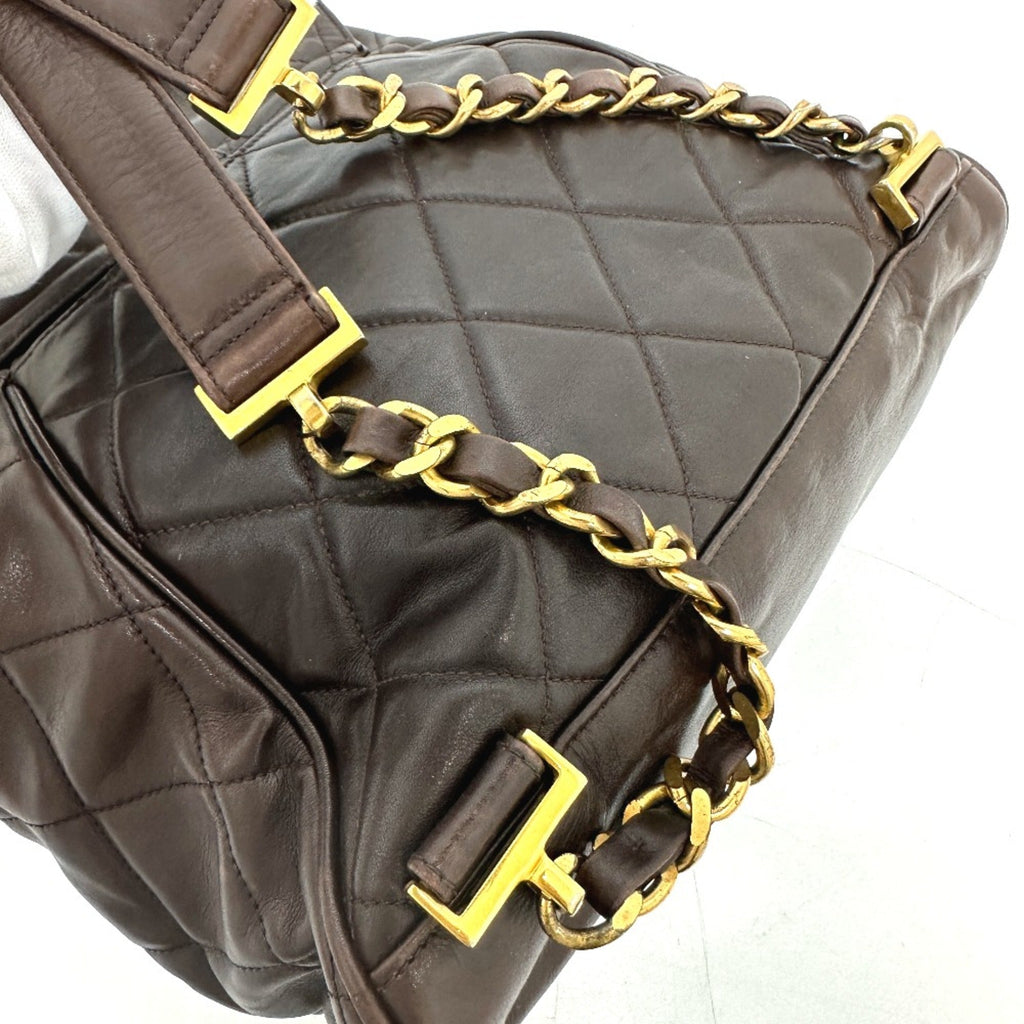 Chanel Brown Leather Backpack