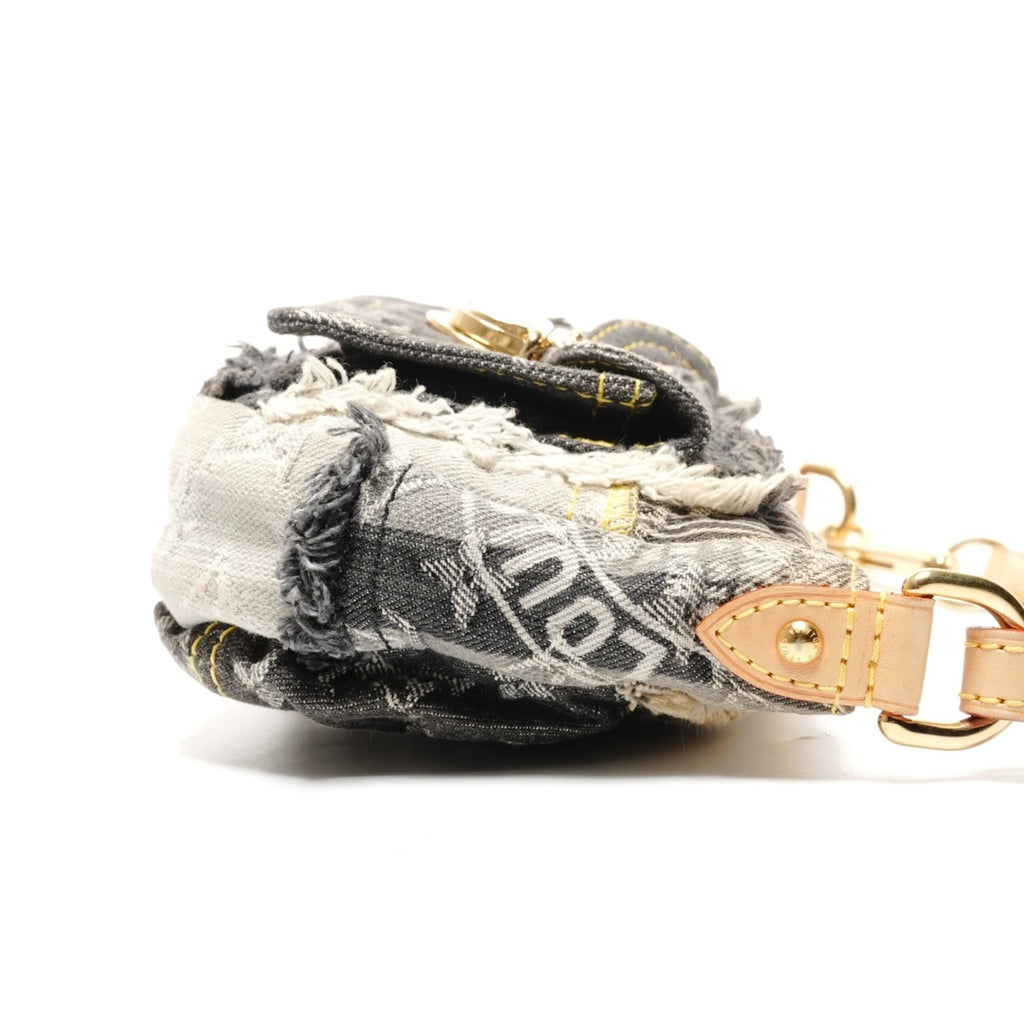 Louis Vuitton Gray Monogram Denim Shoulder Bag