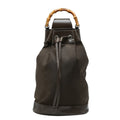 Gucci Brown Nylon Leather Shoulder Bag Sling Bag (Pre-Owned)
