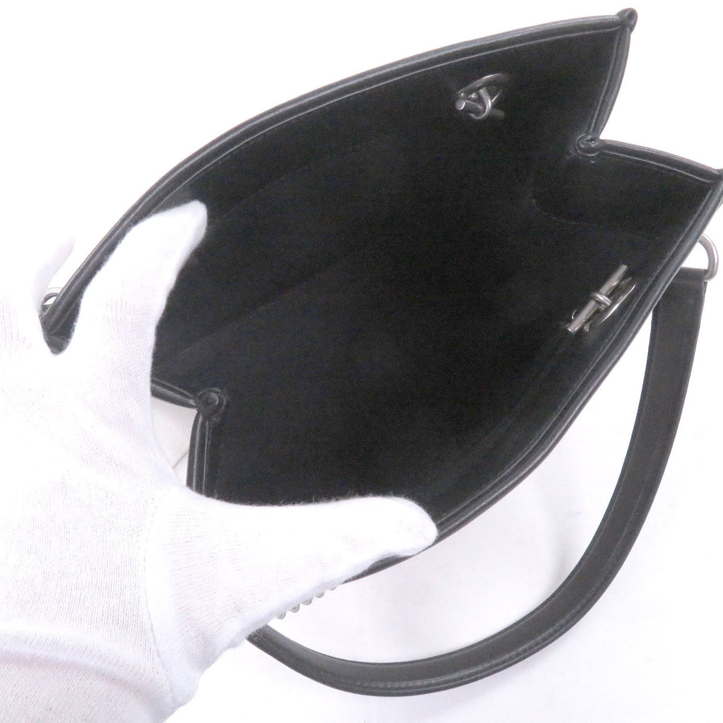 Balenciaga Black Light Beige Canvas Leather Handbag Tote