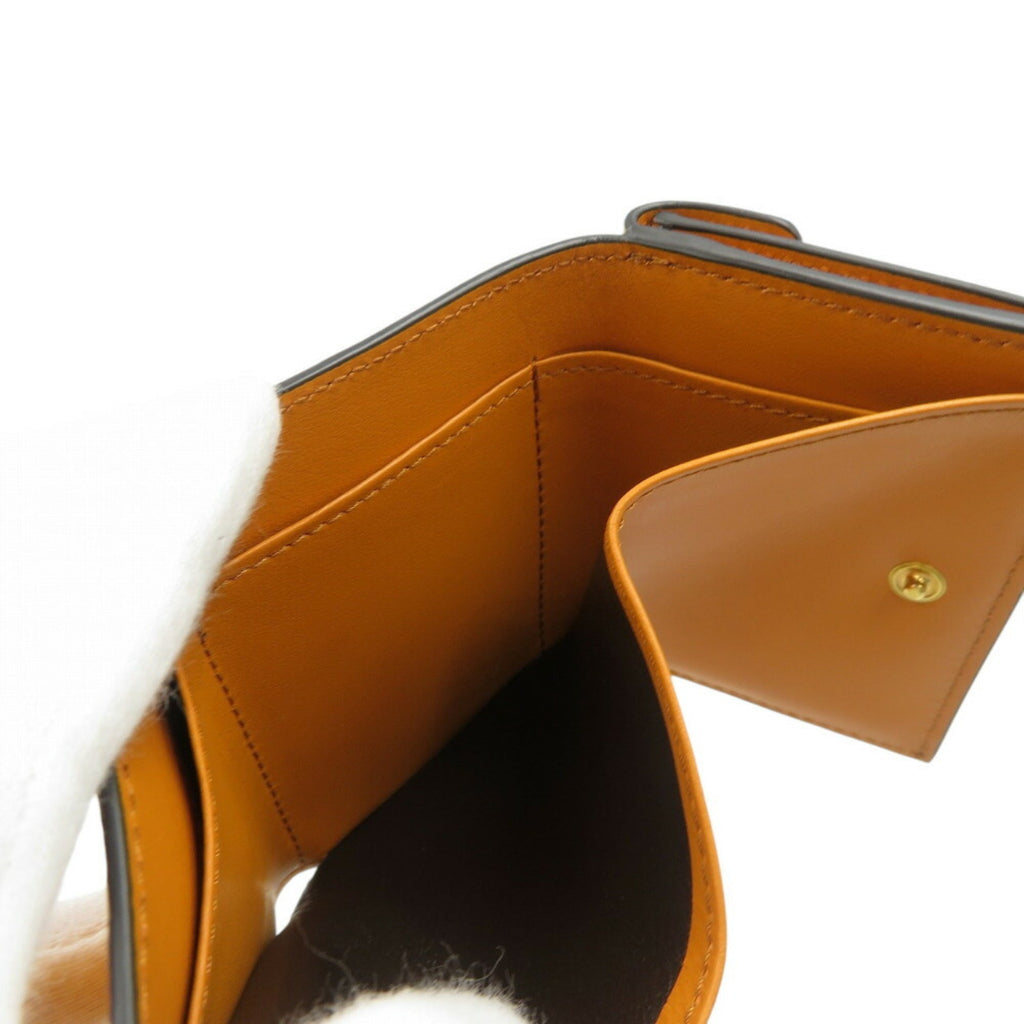 Fendi Yellow Leather Wallet (Tri-Fold)
