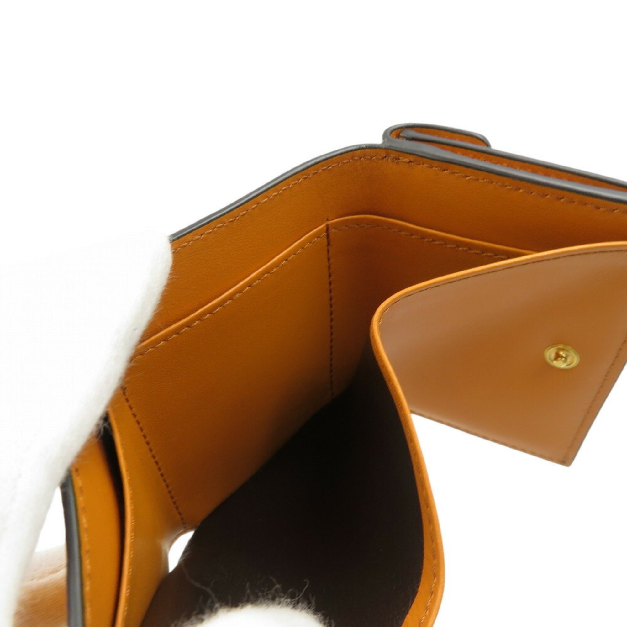 Fendi Yellow Leather Wallet (Tri-Fold)