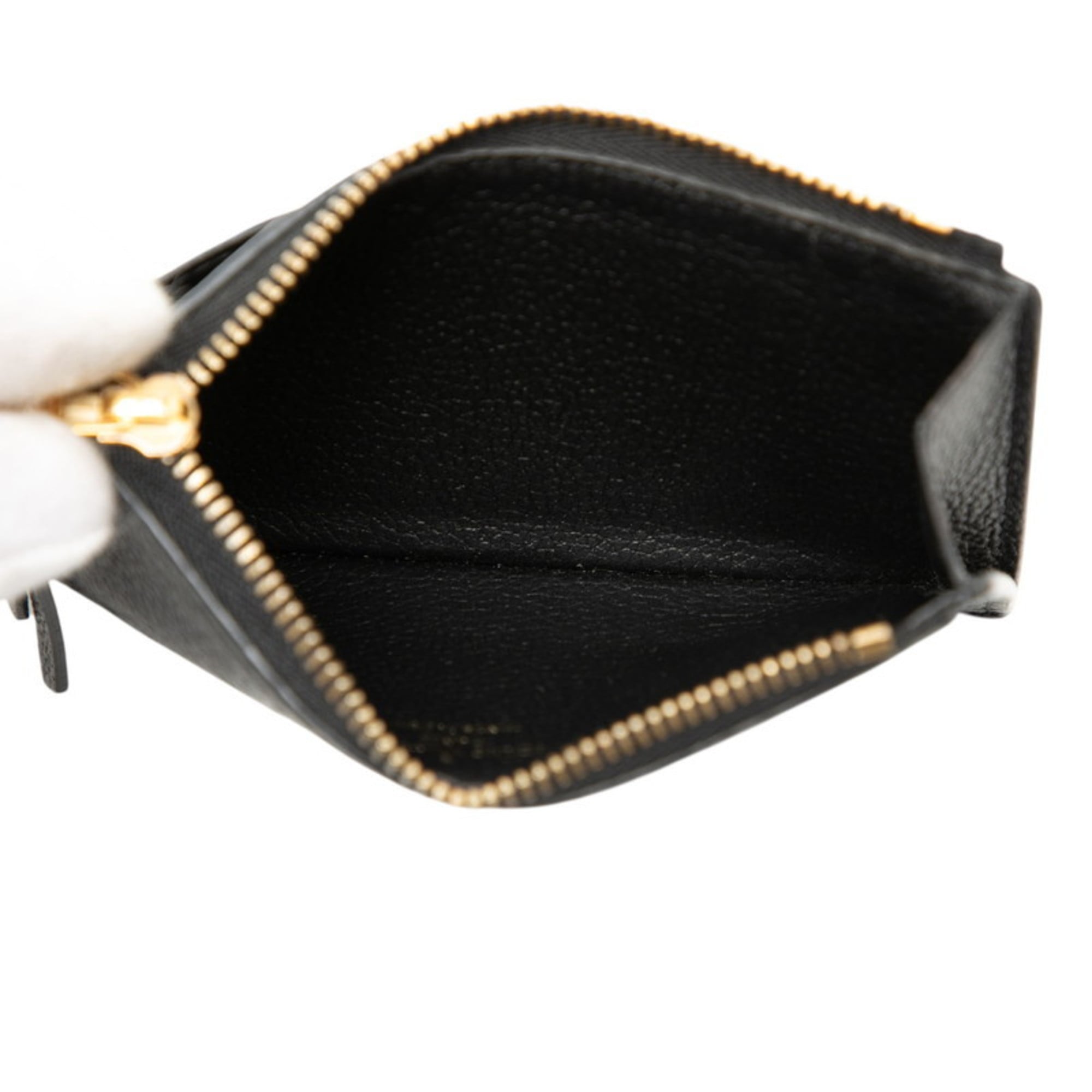 Louis Vuitton Black Noir Leather Coin Purse/Coin Case