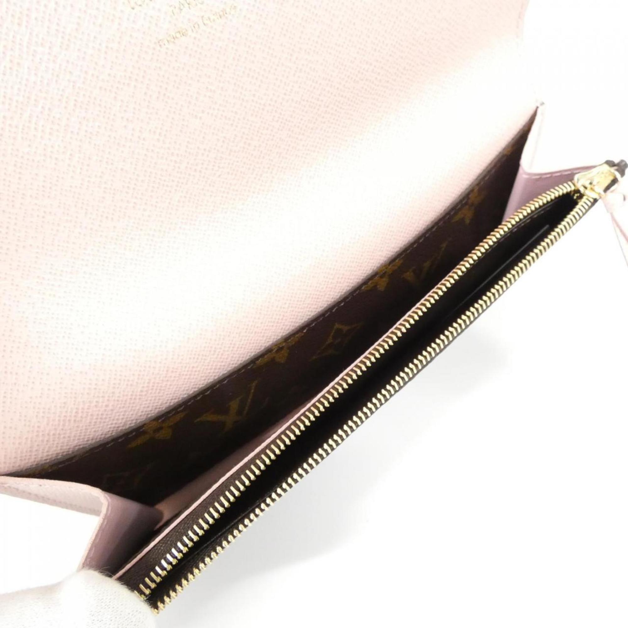 Louis Vuitton Brown Rose Ballerine Coated Canvas Long Wallet (Tri-Fold)