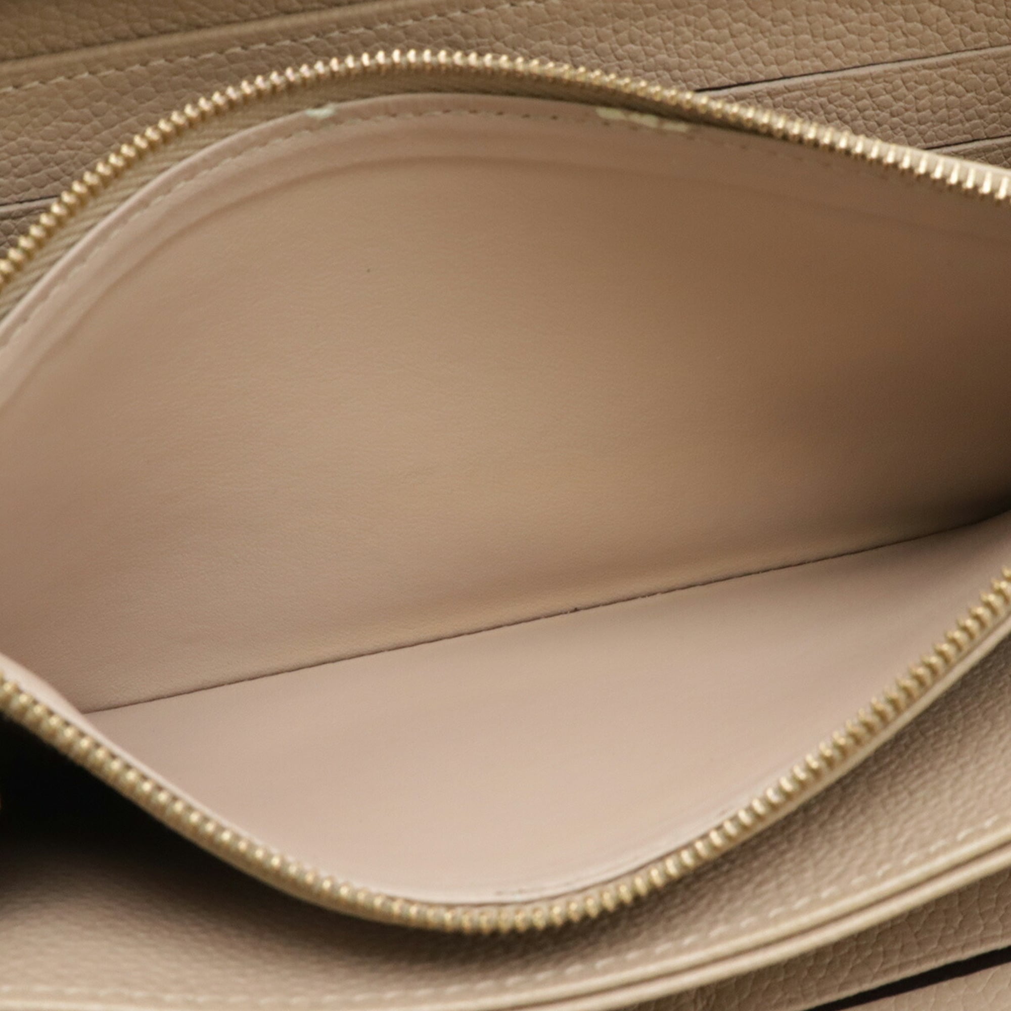 Louis Vuitton Beige Monogram Empreinte Leather Long Wallet