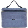 Christian Dior Light Blue Canvas Handbag Vanity Bag (Pre-Owned)