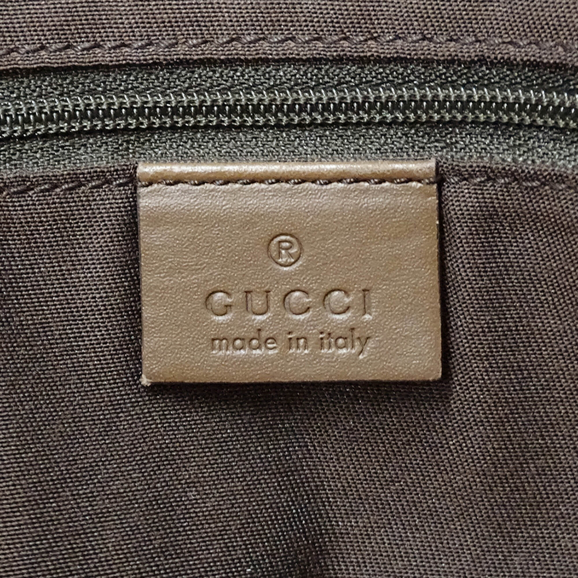 Gucci Beige Brown Gg Canvas Handbag Shoulder Bag Tote Bag (Pre-Owned)