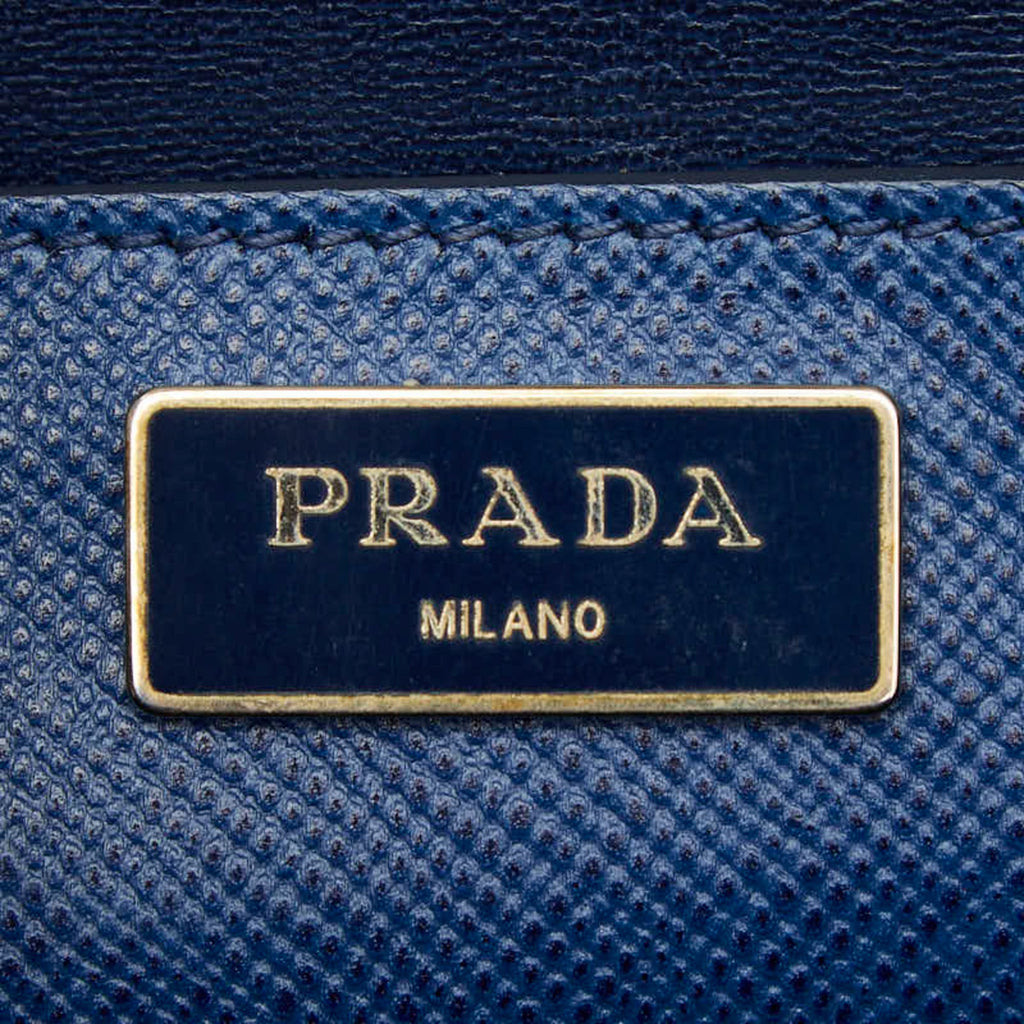 Prada Blue Leather Handbag