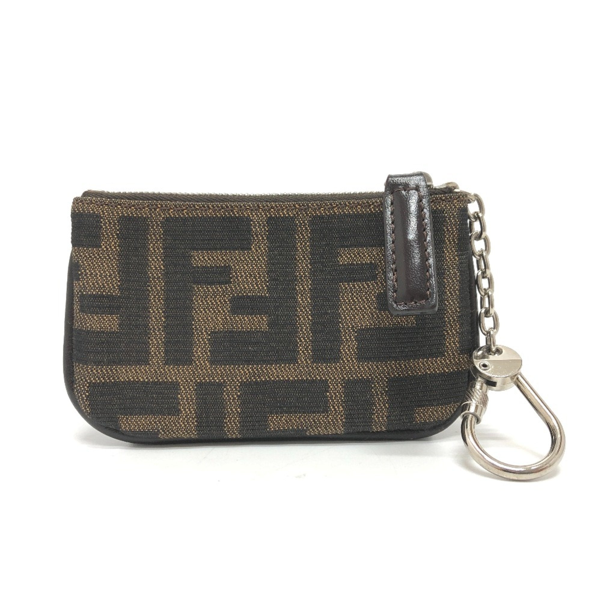 Fendi Brown Cloth Coin Purse/Coin Case