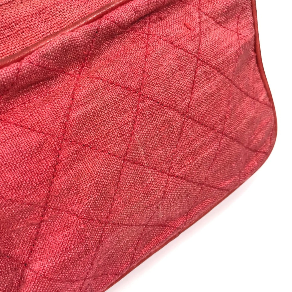 Chanel Red Cloth Shoulder Bag