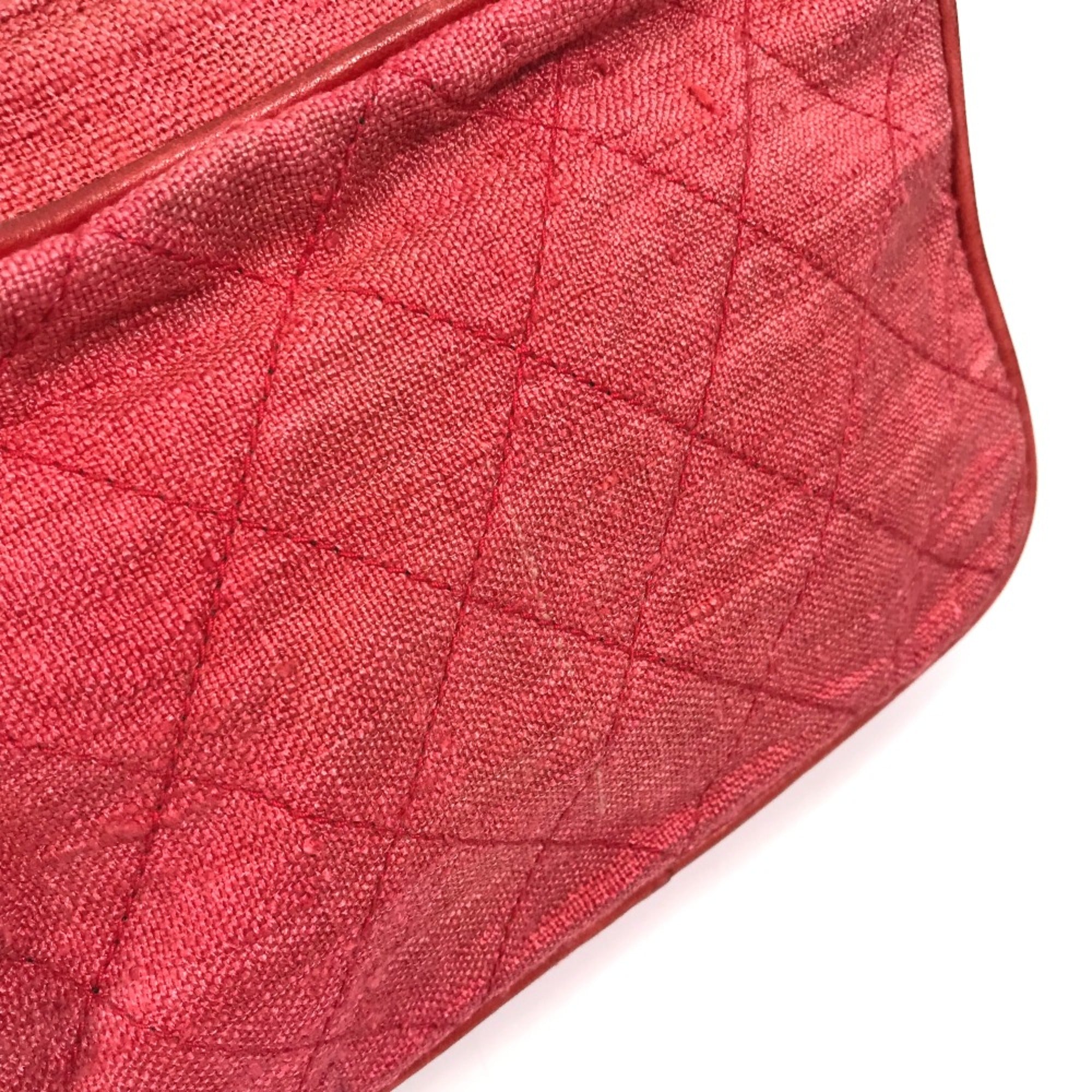 Chanel Red Cloth Shoulder Bag