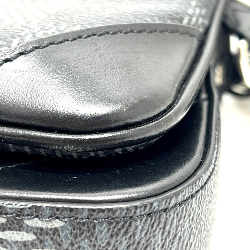 Louis Vuitton Black Galle Damier Graphite Shoulder Bag