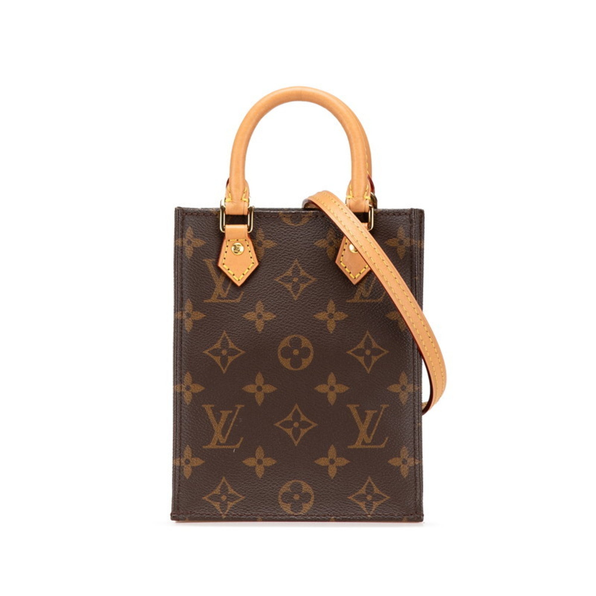 Louis Vuitton Brown Pvc Leather Handbag Shoulder Bag