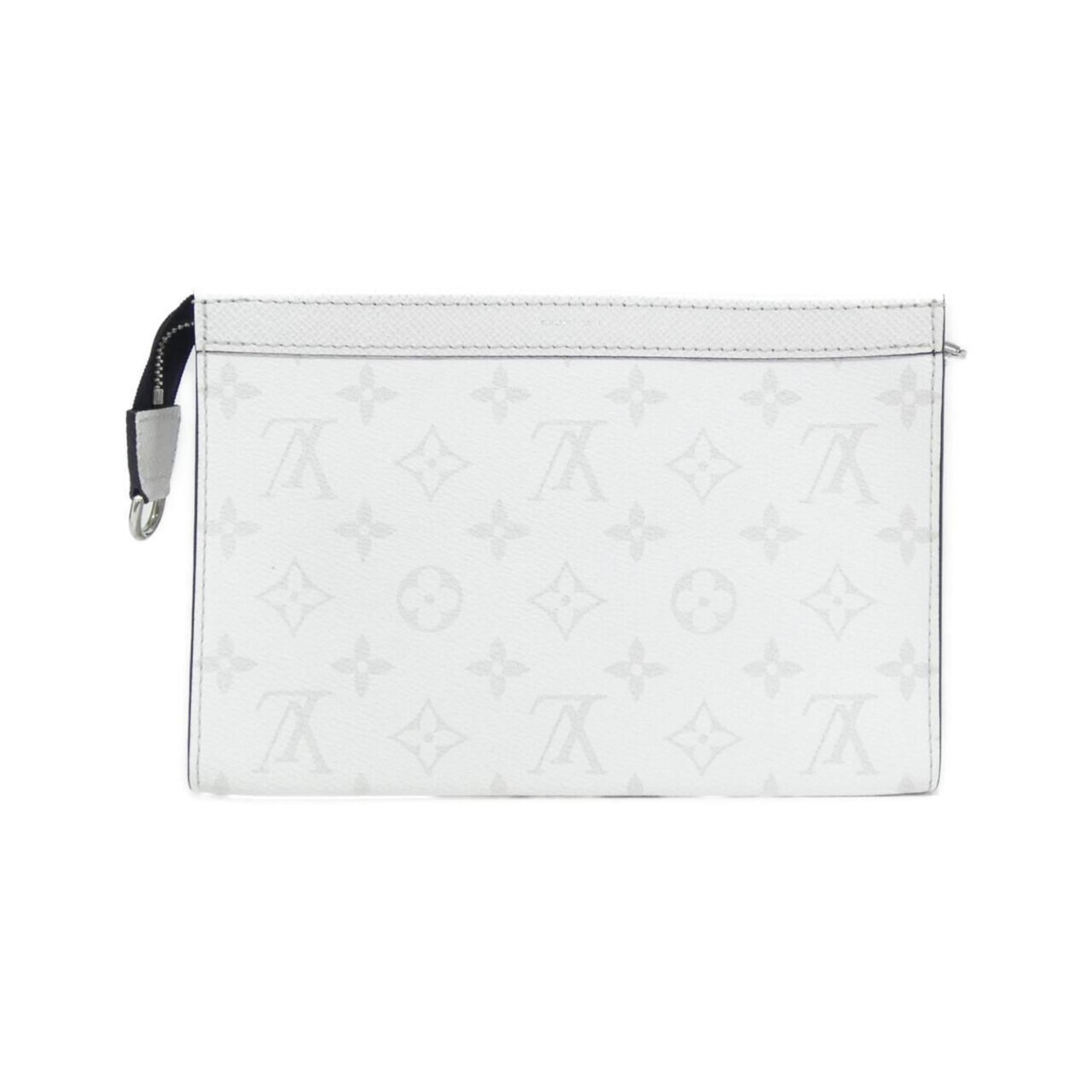 Louis Vuitton White Coated Canvas Leather Shoulder Bag