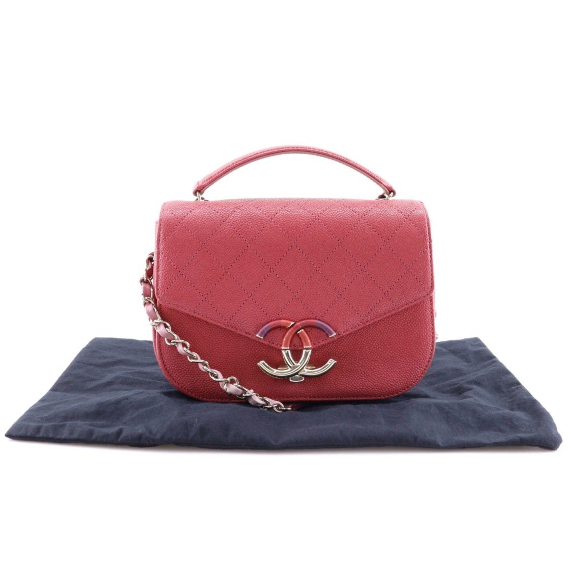 Chanel Pink Caviar Leather Handbag