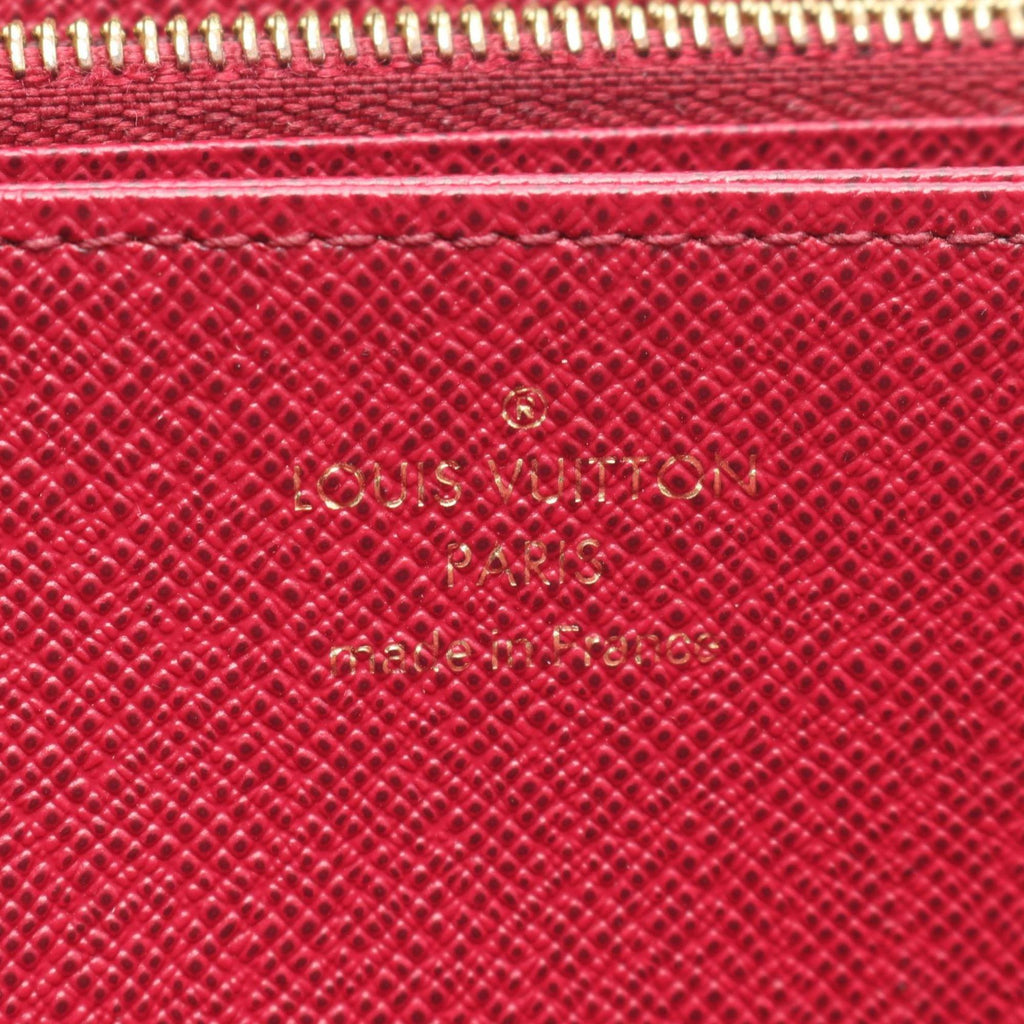 Louis Vuitton Brown Fuchsia Pink Coated Canvas Long Wallet