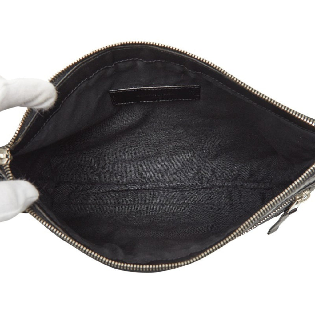 Balenciaga Black Suede Leather Clutch